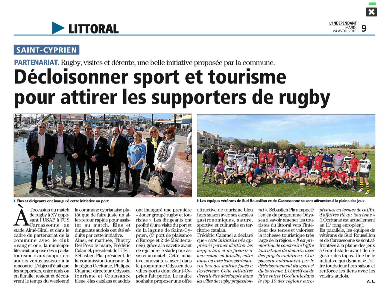 Succès au rendez-vous pour la première de « Jouer groupé Rugby et Tourisme » !