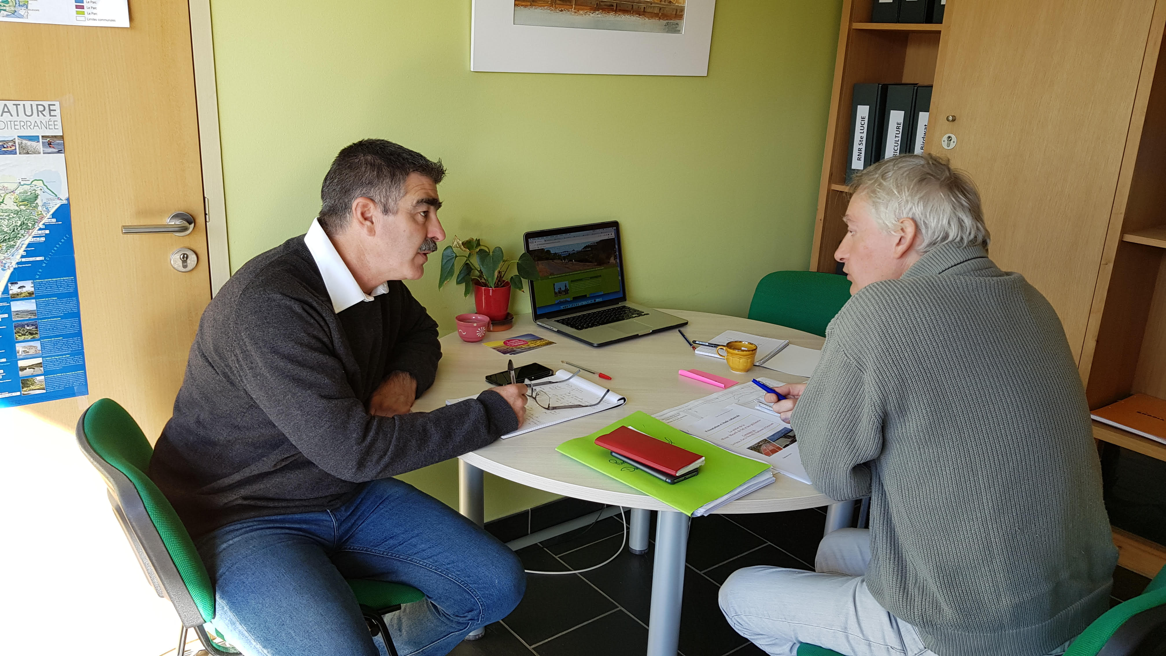 Réunion de travail au Parc naturel régional de la Narbonnaise en Méditerranée