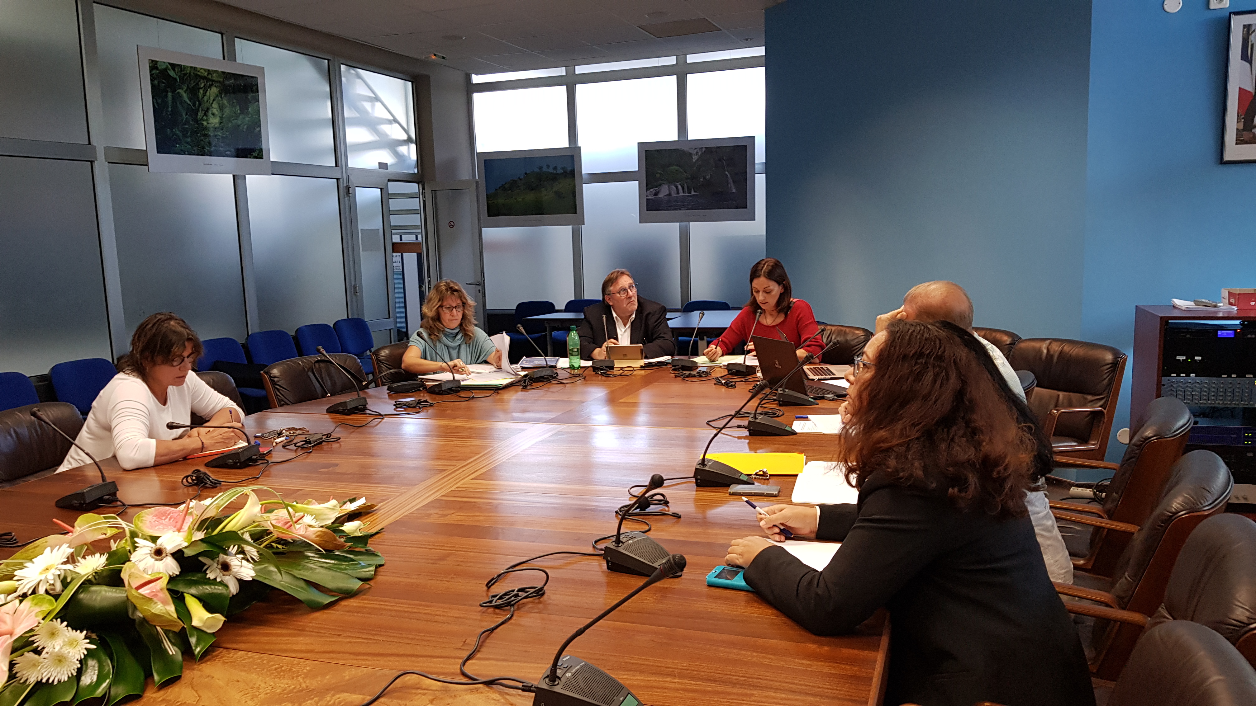 Réunion autour de la Croissance bleue Odyssea, avec les services instructeurs de la Région île de La Réunion et du programme Interreg Océan Indien