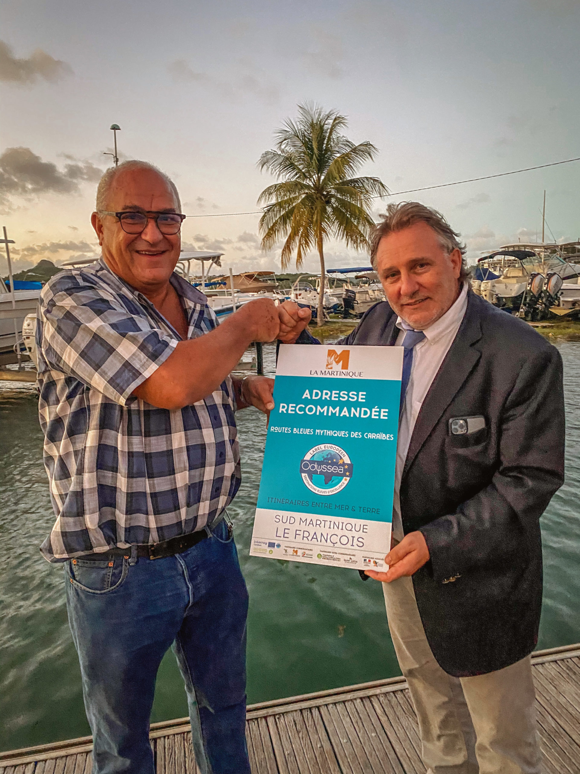 Remise des plaques « Marina exemplaire d’exception » et « Adresse recommandée » à la Marina du François