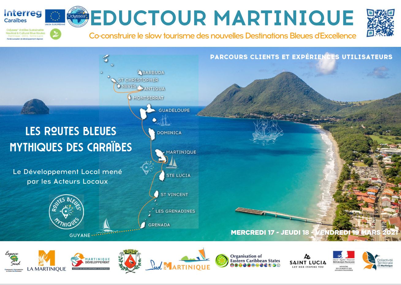 Jour J pour l’éductour des Routes Bleues® Mythiques de la Martinique et des Caraïbes, pour une façon innovante et durable de découvrir la Martinique  !