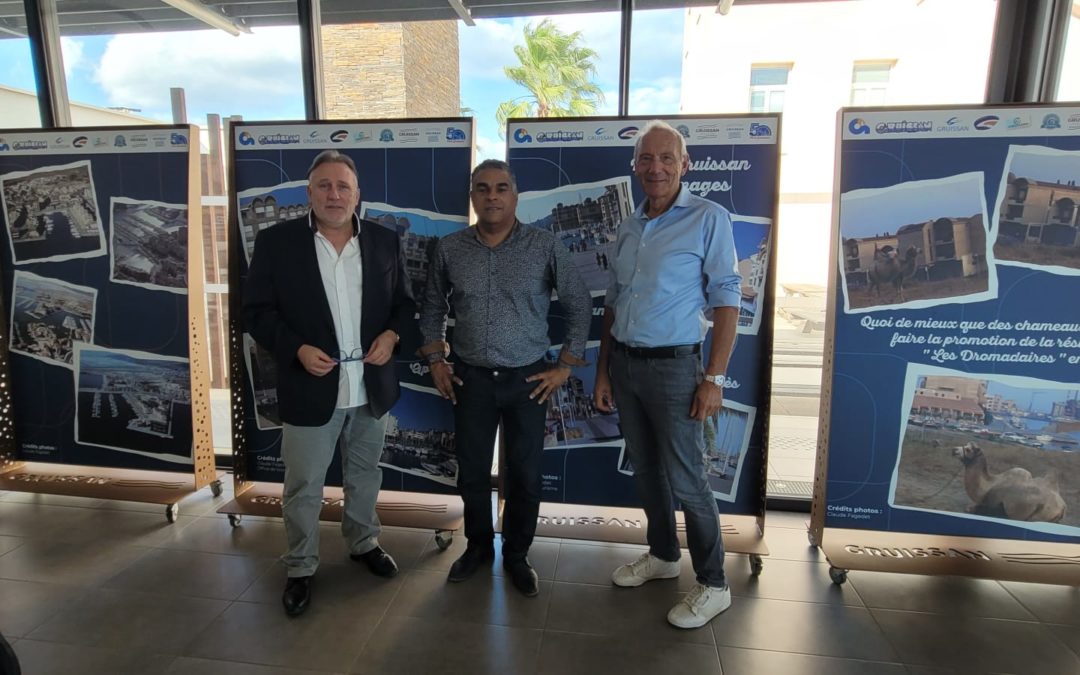 Le Maire de Trois-Rivières en visite à Gruissan à la découverte de ses aménagements nautiques et écotouristiques bleus
